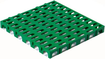 Plastic Pallet Rooster - Opslag Grid - Goederen Opslag - Lichtgewicht Ademend - 50x50x5cm - Groen