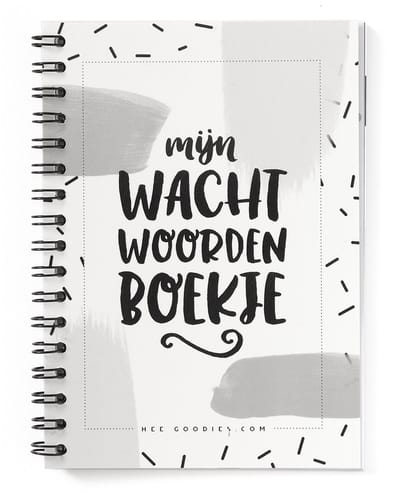 Wachtwoordenboekje met alfabet – Password Organizer – Klein A6 – Zwart wit – Wachtwoorden notitieboek