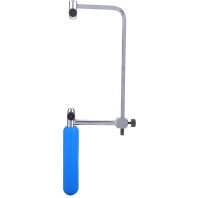 Verstelbare U-vormige ijzerzaagzaagboogframe DIY sieraden maken snijgereedschap (BS400) gray