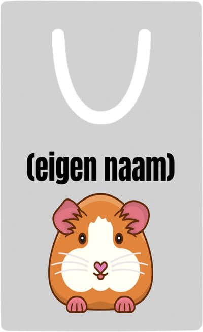 Hacebo® - hamster met eigen naam metalen boekenlegger - Hamster - hamster liefhebbers - iemand die houdt van hamsters - verjaardag - cadeau - kado Bladwijzer boekenleggers - 7.6 cm x 5cm