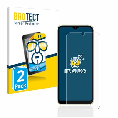 BROTECT - Screenprotector voor Samsung Galaxy A14 4G - Folie Beschermfolie transparant 2 Stuks
