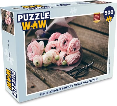 Puzzel Een bloemen boeket voor valentijn - Legpuzzel - Puzzel 500 stukjes