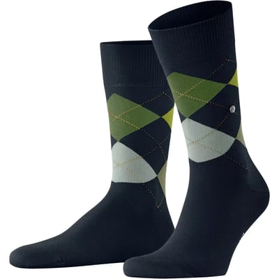Burlington King gedessineerd katoen sokken heren blauw - maat 40-46