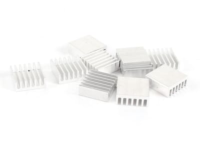 Aluminium Koellichamen - Koelplaat IC - Warmte Afvoeren - Compact Ontwerp - 15x14x6 mm - Zilver