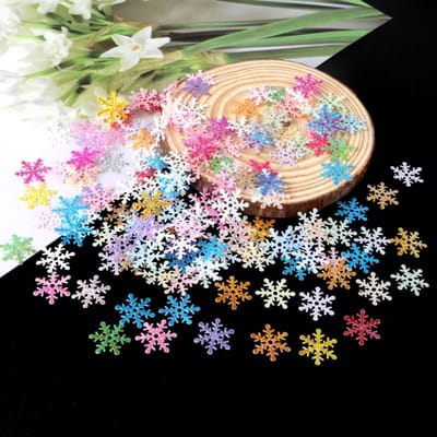 300 Pièces Flocons de Neige Artificiels Décor Décorations de Noël Pour DIY Fait Main Maison Noël Décor de Mariage Matériel Décoration Intérieure