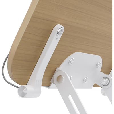 Support de livre de bureau pour la lecture avec base rotative à 360 degrés, panneau en contreplaqué et pinces à pages, pliable et angle réglable