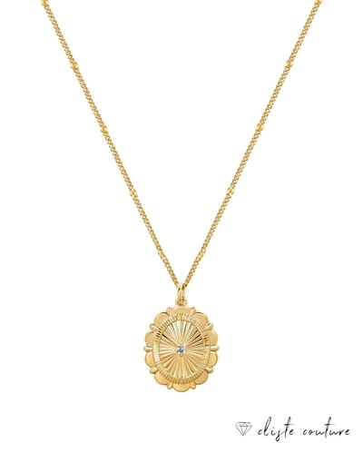 CC Passport Ketting - Verstelbare Lengte – Ketting met Hanger - 18k Verguld - Layerketting - Sierden vrouw - Goudkleurige - Ketting Dames