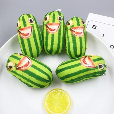 Jumbo Squishy Watermeloen Speelgoed Langzaam Rijzend Anti Stress Fruit Knijpen Grappige Stressverlichter Drukverminderend Rekel J135 yellow
