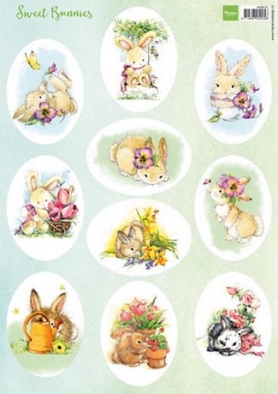 Knipvel Marianne Design - Sweet Bunnies VK9575 - Pasen - 1 knipvel