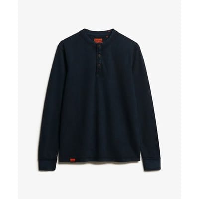 Superdry VINTAGE TEXTURED GRANDAD TOP Heren T-shirt - Maat S