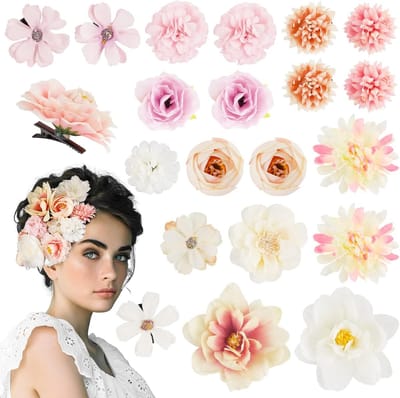 21-delige Bloemige Haarspeldjes Set voor Dames en Meisjes - Feest en Bruiloft Accessoires