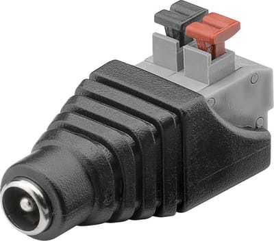 Adapter Terminal Block 2-pin DC (5.50 x 2.10 mm) Zwart