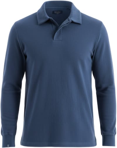 OMBRE Polo - Regular Fit - Katoen - Korte Mouw Marine M
