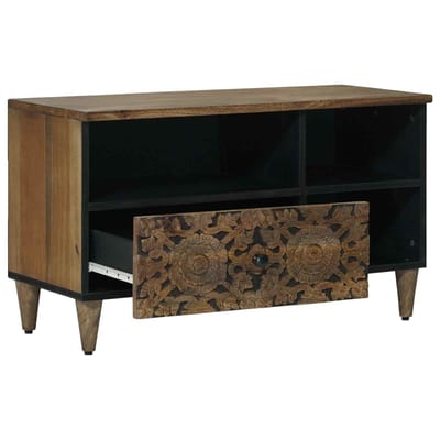 vidaXL - TV - Kast - Bruin - 80 - x - 33,5 - x - 46 - cm - Massief - Mango - Hout
