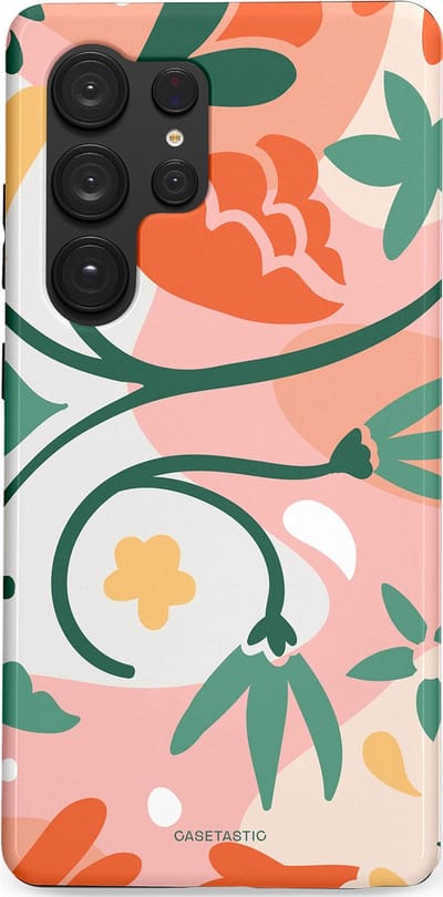 Casetastic Hoesje Geschikt voor Samsung S25 Ultra - Stijlvolle Beschermende Duo-layer Case - Bloesem Pastels