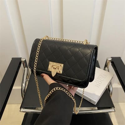 Niche Diamant Effen Kleur Ketting Kleine Vierkante Tas Nieuwe Trendy Mode Schoudertas Eenvoudige en Modieuze Crossbody Dames Tas gray