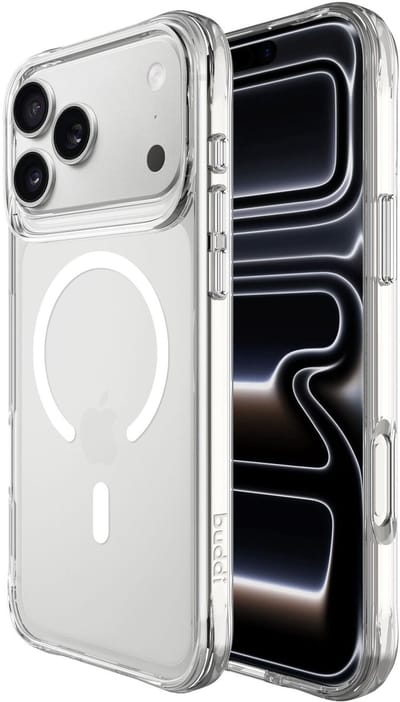 Buddi Core - Hoesje Geschikt voor Apple iPhone 17 Pro - Compatibel met MagSafe - Back Cover met Magneet - Doorzichtige Telefoonhoes - Beschermhoes - Matte Clear
