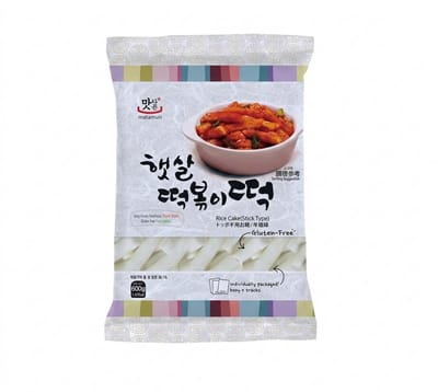 Matamun Koreaanse Rijstcakes - Tteokbokki Rice Cake Sticks Stangen - Authentieke Koreaanse - Ideaal voor Pittige Koreaanse Gerechten Glutenvrij & Vegan - 2 X 600g Met Kajal Sticker