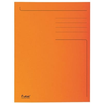 Exacompta 50x FOREVER® bedrukte map met 3 kleppen - 280gm2 - 24,5x35 cm voor folio - Oranje - 449009E