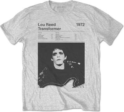 Lou Reed - Transformer Track List Heren T-shirt - S - Grijs