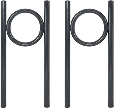 2x Fietsenrek 115 x 52 cm gepoedercoat staal Ø 60 mm voor plaatsing in beton Parker antraciet type O