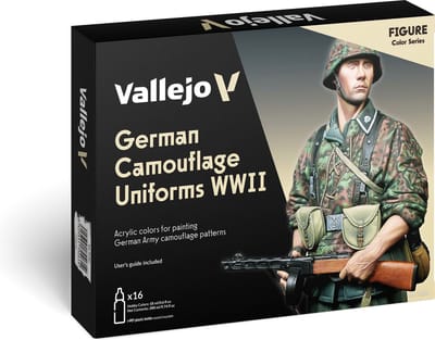 Vallejo Hobbyverf Acrylverf - 70261 Model Color - Duitse camouflage-uniformen WWII Kleuren - Acryl Set 16x18ml Verf set