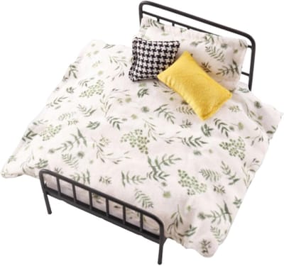 Miniatuur Huis Bed Set - Poppenhuis Meubel - Poppenhuis Decoratie - Compleet Slaapkamer Set