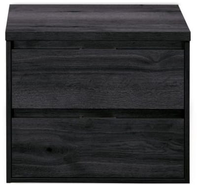 Porto Badmeubelset 70 cm - Black Oak - Wastafelbovenblad Black Oak