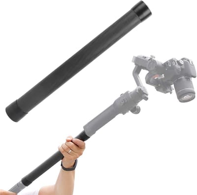 Verlengstang Koolstofvezel - Stabilisator Stok - Vloggen en Reizen - Universele 1/4 Inch Schroef - 36 Cm - Zwart