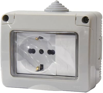 Elektrische kast - Stroom verdeeldoos - Buiten montage - IP55 waterdicht - 9.8 x 8 x 6.5 cm - Wit