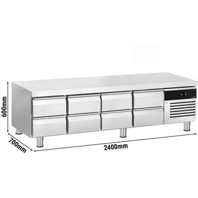 GGM Gastro Kühlunterbau - 2400mm - 386 Liter - 8x GN 1/1 Schubladen