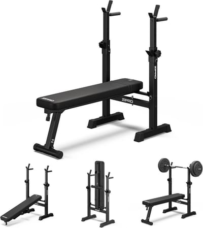Opvouwbare Trainingsbank - Fitness Bank - Kracht Training - 7-voudig Verstelbaar - 230 kg Belasting - Zwart