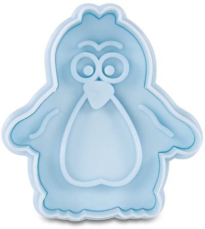 Städter pinguïn koekjessnijder 6 cm lichtblauw
