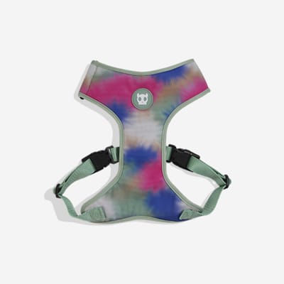 Zee.Dog Harnas Mesh Bliss Mintgroen&Pink&Blauw - Hondentuig - 35-40/52-62 Cm