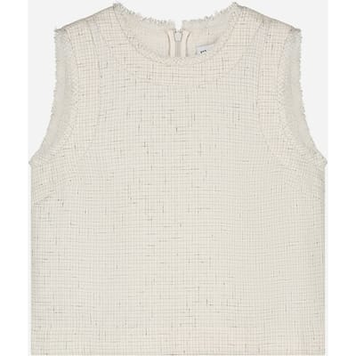 We Are Labels Nous Sommes Labels – Pattie Tweed Top White Größe: XL | Blusen Outlet | Damen | Weiß