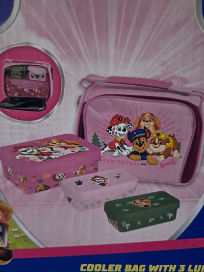 Paw Patrol Koeltas met 3 Lunchboxen - 2 verschillende maten - Lunchbox met kliksluiting