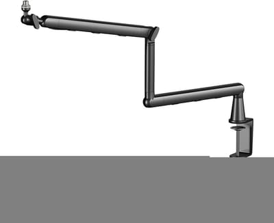 Microfoon Boom Arm - Verstelbare Standaard - Studio Opnames - Schokabsorberend Ontwerp - 64 cm - Zwart