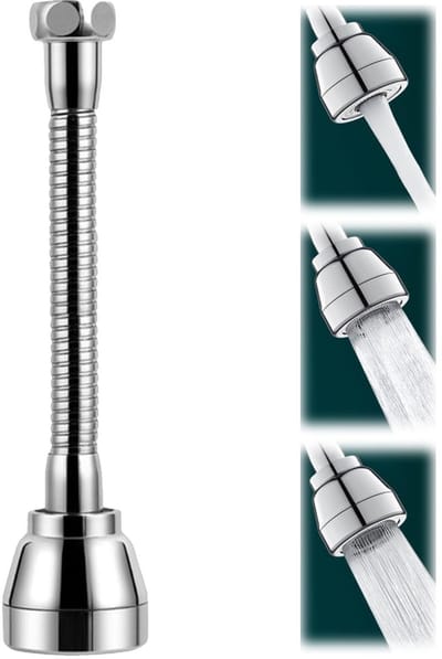 Dailygoods- Keukenkraan met 3 standen - Keukenkraan met uittrekbare uitloop - Waterbesparend - 360 graden draaibaar - Filterfunctie - ABS kunststof - Kraanaccessoire