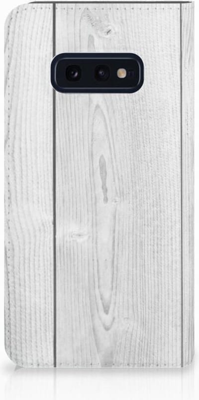 Book Case voor Samsung Galaxy S10e Book Wallet Case White Wood