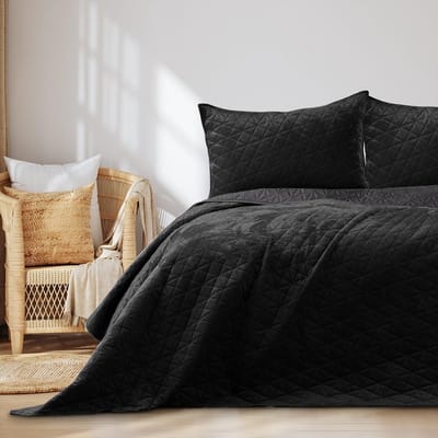 Dailygoods- Bedsprei 240 x 260 cm - Dubbelzijdig - Fluweel - Stiksel - Bescherming tegen stof en allergieën - Esthetisch aantrekkelijk - Dekbedovertrek