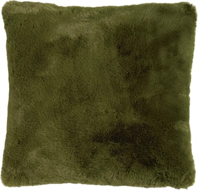 Dutch Decor ZAYA - kussenhoes 45x45 cm - bontlook - effen kleur - Chive - groen - met rits - zonder binnenkussen