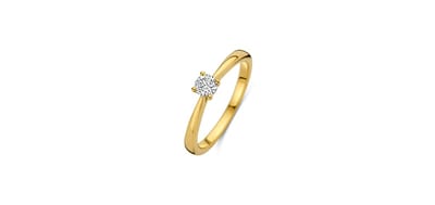 Blush Ring LG1001Y/54 14k Geelgoud 0.25crt G SI Briljant Lab Grown Diamant Maat 54
