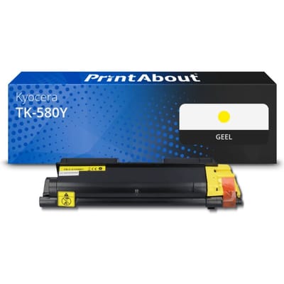 PrintAbout huismerk Toner TK-580Y Geel Geschikt voor Kyocera