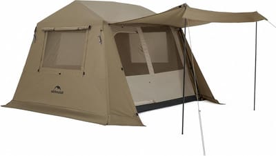 Campingtent - Familietent Tunneltent - Kamperen en Tuin - Snelle Opbouw 60 Sec - 260 x 230 x 180 cm