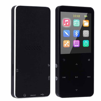 NAXSIR Bluetooth Muziekspeler | Lossless Audio | 16GB Opslag | met Fotoalbum, Wekker, E-Reader Functie | Bluetooth 5.0 | 1,8-inch kleurenscherm | Lange Accuduur | Compatibel met Windows & Android