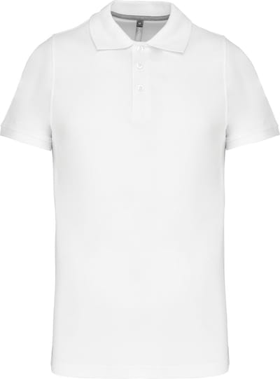 Herenpolo korte mouwen met knopen merk Kariban Wit - 3XL