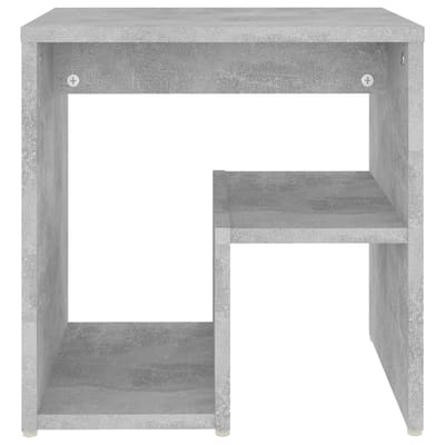 vidaXL - Nachtkastje - 40x30x40 - cm - bewerkt - hout - betongrijs