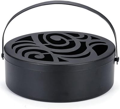 Insectenwerende Rookspiralen Houder, Klassieke Censer voor Buiten, Tuin, Kantoor en Slaapkamer - Zwart, Ideaal voor Ontspanning en Bescherming tegen Muggen