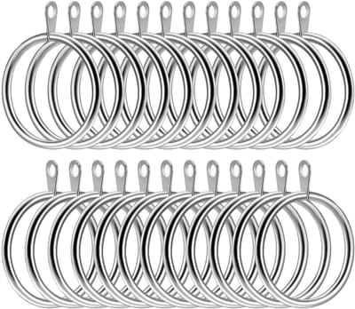 Dailygoods- Gordijnringen Metalen 20 Stuks - Gordijn Ringen 45mm - Gordijn Haken - Gordijn Runners - Gordijn Glijders - Geschikt Voor Draperen - Gordijnhaken