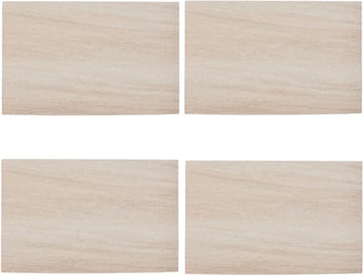 Secret de Gourmet tafel placemat - 4x - Natuursteen look - beige - pvc - 45 x 30 cm - Tafel onderleggers